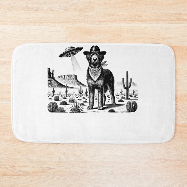 Item preview, Vintage Retro Berger Picard UFO Western Country Wild West Dog Mom Dad designed and sold by Kimberley King Art  King Art.