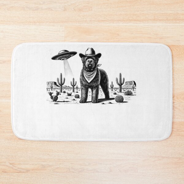 Item preview, Vintage Retro Bouvier des Flandres UFO Western Country Wild West Dog Mom Dad designed and sold by Kimberley King Art  King Art.