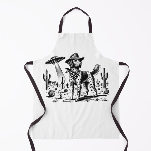 Item preview, Vintage Retro Brittany Dog UFO Western Country Wild West Dog Mom Dad designed and sold by Kimberley King Art  King Art.