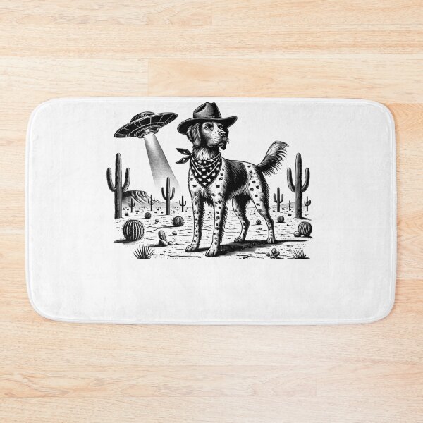Item preview, Vintage Retro Brittany Dog UFO Western Country Wild West Dog Mom Dad designed and sold by Kimberley King Art  King Art.