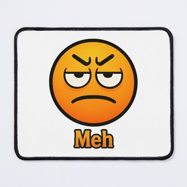 Item preview, Emotionally Exhausted Emoji – Ultimate Meh Mood designed and sold by LunarMuttDesign.
