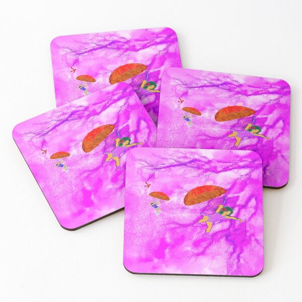 Item preview, Kids parachuting through a dramatic sky designed and sold by UncleBunkle.