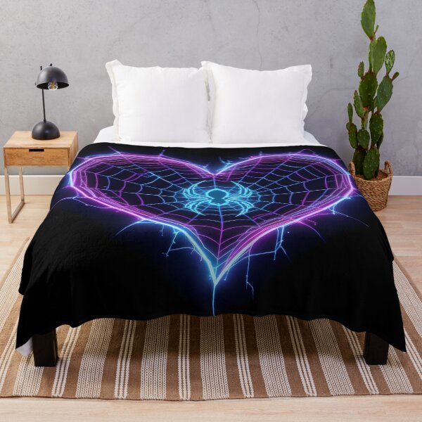 Item preview, Neon Cyber‑Web Heart with Spider designed and sold by TONSNAP.