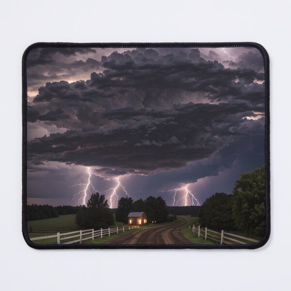 Item preview, Farm Lightning Storm – Dramatic Country Road Thunderstorm Photography designed and sold by Ken's World of Novelty and Good Times.