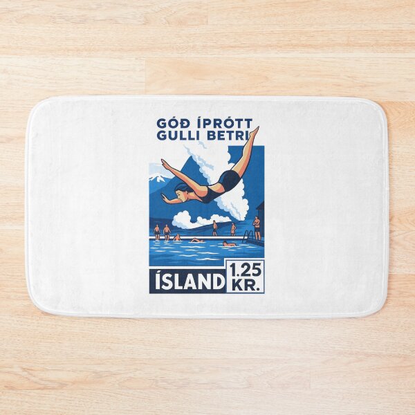 Item preview, Iceland Diving Stamp Poster designed and sold by retrographics.