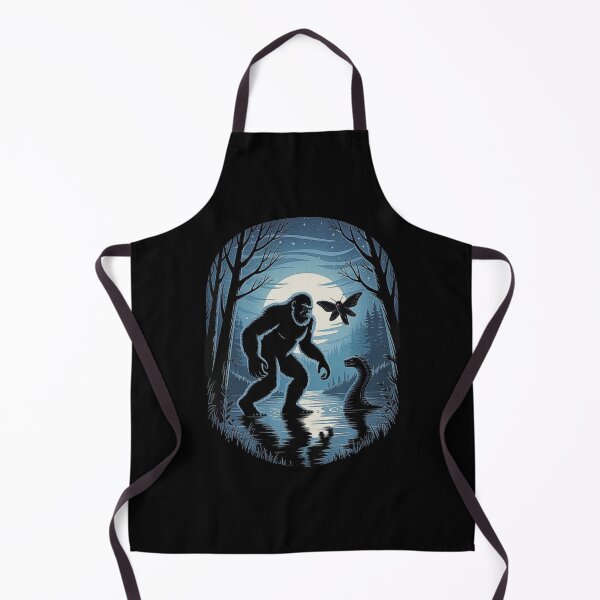 Item preview, Bigfoot and Mothman Night Encounter – Cryptid Forest Legends Art designed and sold by love3617.