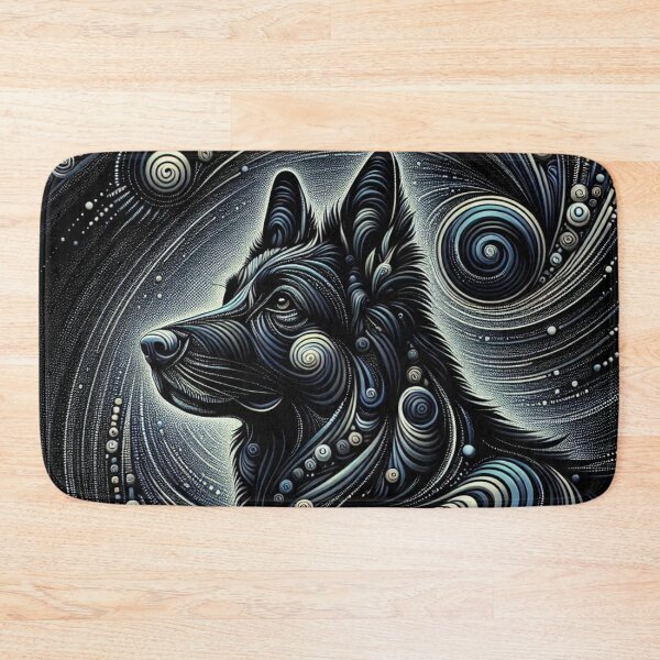 Item preview, Spirals Black German Shepherd Dog designed and sold by Wags & Tails.