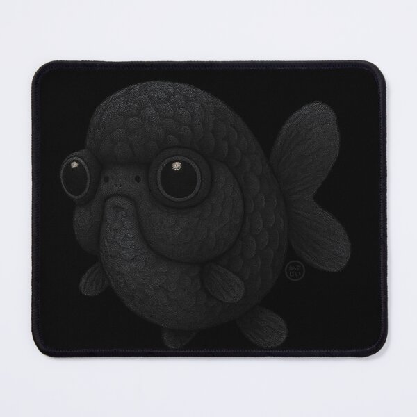 Item preview, Goldfish - Chunky Art - Retro Fish Art - Black Moor Goldfish designed and sold by Kabuji Store.