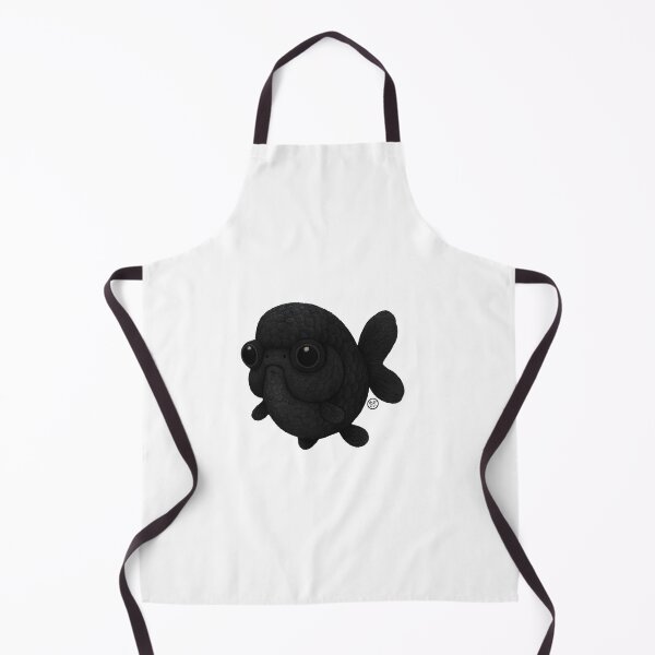 Item preview, Goldfish - Chunky Art - Retro Fish Art - Black Moor Goldfish designed and sold by Kabuji Store.