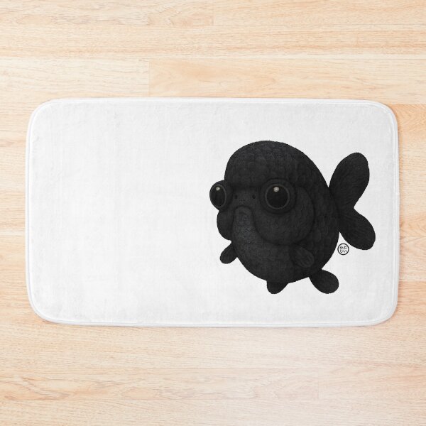 Item preview, Goldfish - Chunky Art - Retro Fish Art - Black Moor Goldfish designed and sold by Kabuji Store.