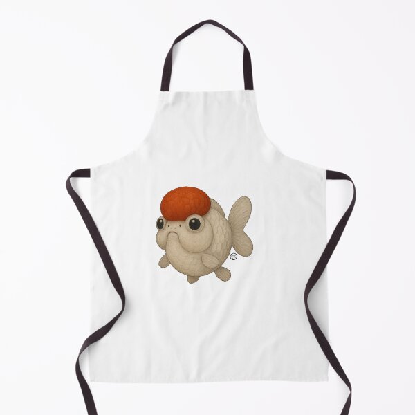 Item preview, Goldfish - Chunky Art - Retro Fish Art - Red Cap Oranda Goldfish designed and sold by Kabuji Store.