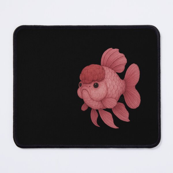 Item preview, Goldfish - Chunky Art - Retro Fish Art - Pink Oranda Goldfish designed and sold by Kabuji Store.