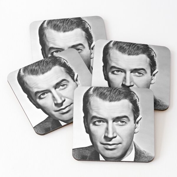 Item preview, Portrait of Jimmy Stewart, famous Hollywood actor mid-twentieth century designed and sold by Silver Screen Prints.