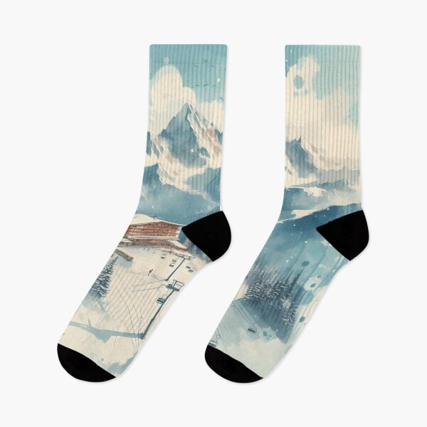 Aperçu de l'œuvre Ski d'époque créée et vendue par GraphicsClub.