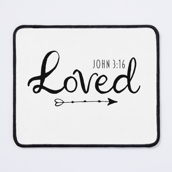 Item preview, Loved Inspired from John 3:16 | Bible Verse | Inspirational | Minimalist Series #4 designed and sold by JirehKollezion.