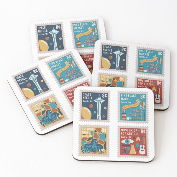 Item preview, Iconic Places of Seattle Artistic Stamp Set designed and sold by TheEclecticKat.