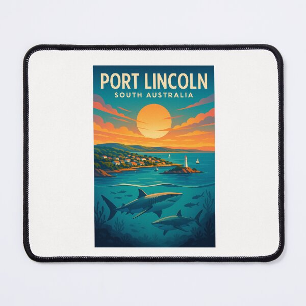 Item preview, Sunset and Great White Sharks near Port Lincoln, South Australia designed and sold by Places On Earth.
