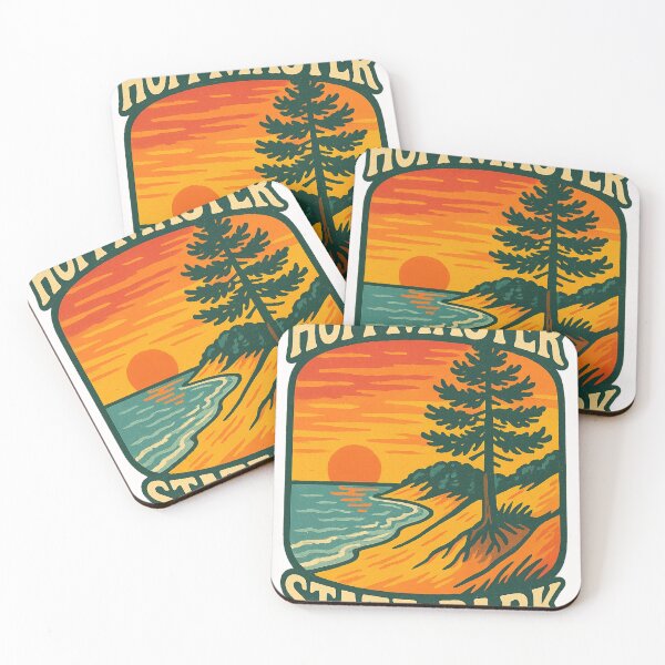 Item preview, Sunset over Hoffmaster State Park Dunes and Shoreline designed and sold by Places On Earth.