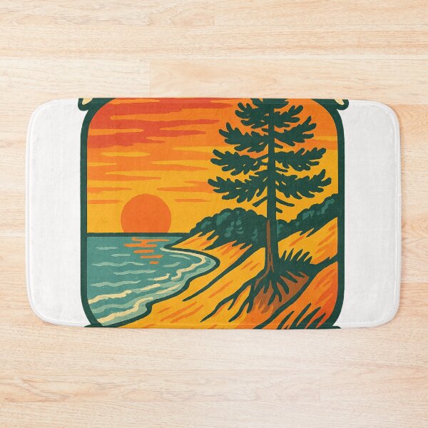 Item preview, Sunset over Hoffmaster State Park Dunes and Shoreline designed and sold by Places On Earth.