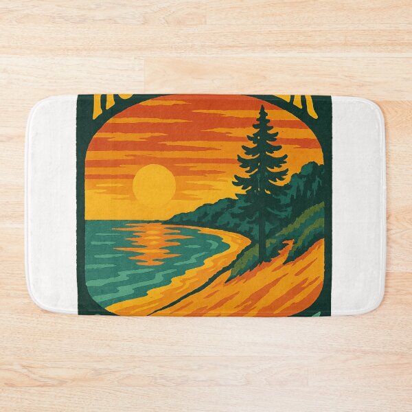 Item preview, Vintage Sunset Scene from Hoffmaster State Park, Michigan designed and sold by Places On Earth.