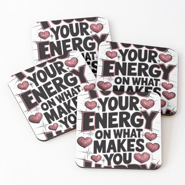 Item preview, Focus Your Energy – Glitter Quote for Positive Vibes designed and sold by DanielArtShop.