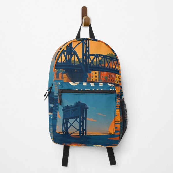 Item preview, Memorial Bridge and Sunset in Portsmouth, New Hampshire designed and sold by Places On Earth.