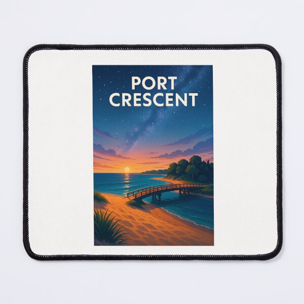 Item preview, Sunset and Milky Way at Port Crescent State Park, Michigan designed and sold by Places On Earth.