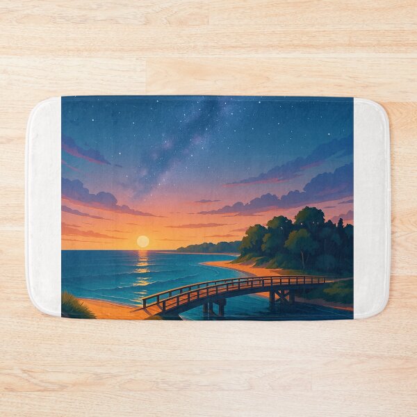 Item preview, Sunset and Milky Way at Port Crescent State Park, Michigan designed and sold by Places On Earth.