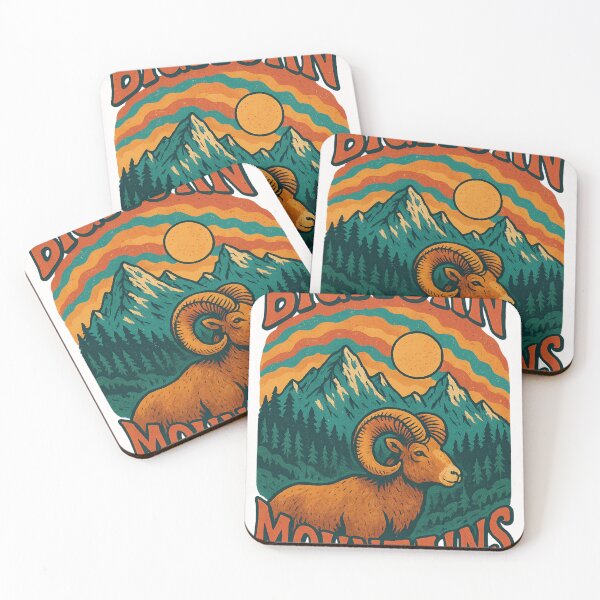 Item preview, Bighorn Mountains Sunset and Bighorn Sheep, Wyoming designed and sold by Places On Earth.