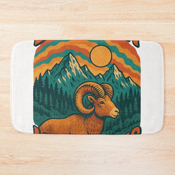 Item preview, Bighorn Mountains Sunset and Bighorn Sheep, Wyoming designed and sold by Places On Earth.