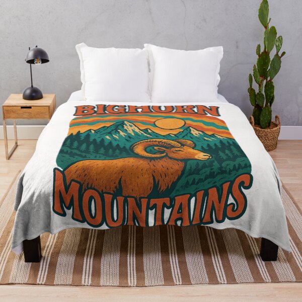 Item preview, Bighorn Mountains Sunset and Bighorn Sheep, Wyoming designed and sold by Places On Earth.
