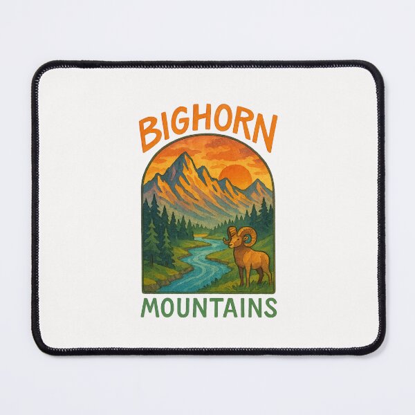 Item preview, Bighorn Mountains with River Valley and Sunset, Wyoming designed and sold by Places On Earth.