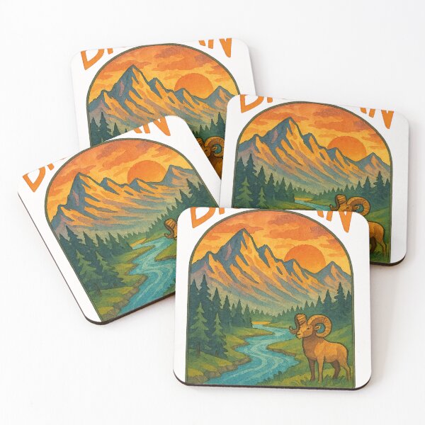 Item preview, Bighorn Mountains with River Valley and Sunset, Wyoming designed and sold by Places On Earth.
