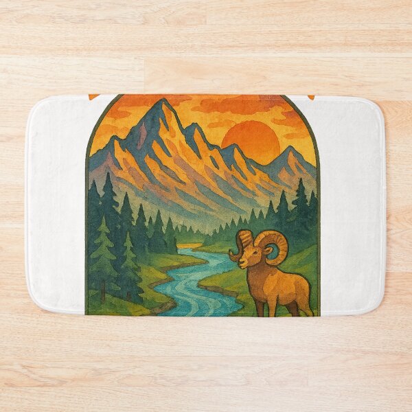Item preview, Bighorn Mountains with River Valley and Sunset, Wyoming designed and sold by Places On Earth.