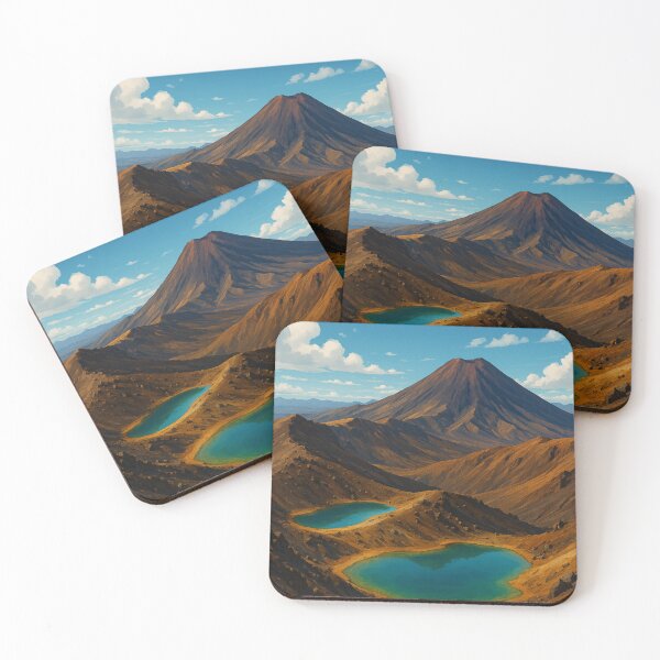 Item preview, Tongariro National Park – Emerald Lakes and Mount Ngauruhoe designed and sold by Places On Earth.