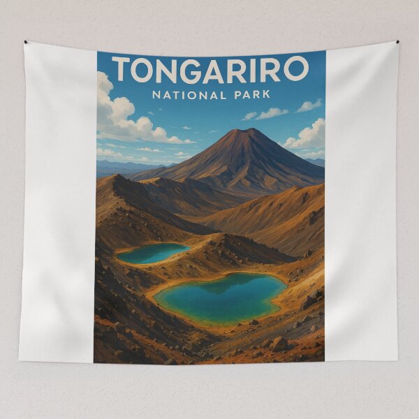 Item preview, Tongariro National Park – Emerald Lakes and Mount Ngauruhoe designed and sold by Places On Earth.
