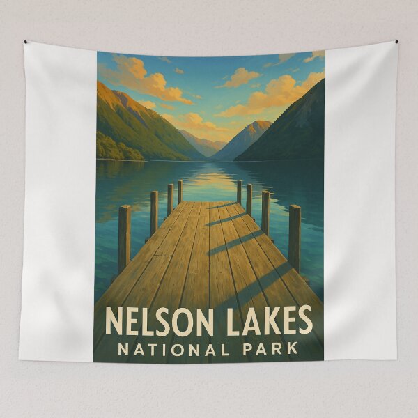 Item preview, Nelson Lakes National Park – Sunset Across Lake Rotoiti designed and sold by Places On Earth.