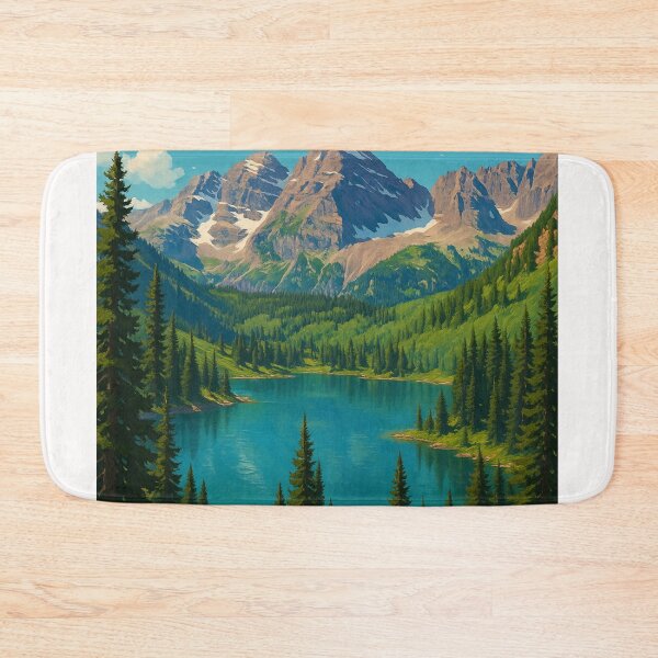 Item preview, White River National Forest – Alpine Lake and Rocky Mountains designed and sold by Places On Earth.