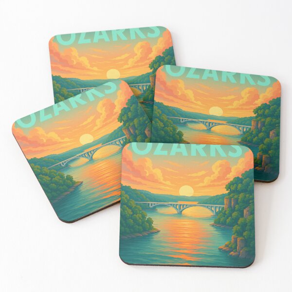 Item preview, Lake of the Ozarks – Bridge Sunset Over Serene Waters designed and sold by Places On Earth.