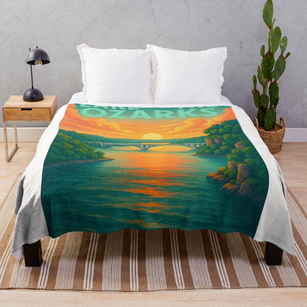 Item preview, Lake of the Ozarks – Bridge Sunset Over Serene Waters designed and sold by Places On Earth.