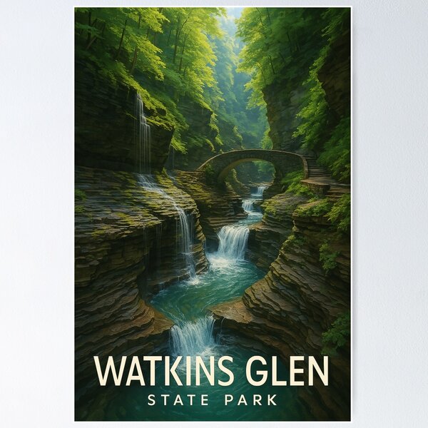 Item preview, Watkins Glen State Park – New York Waterfall Canyon designed and sold by Places On Earth.