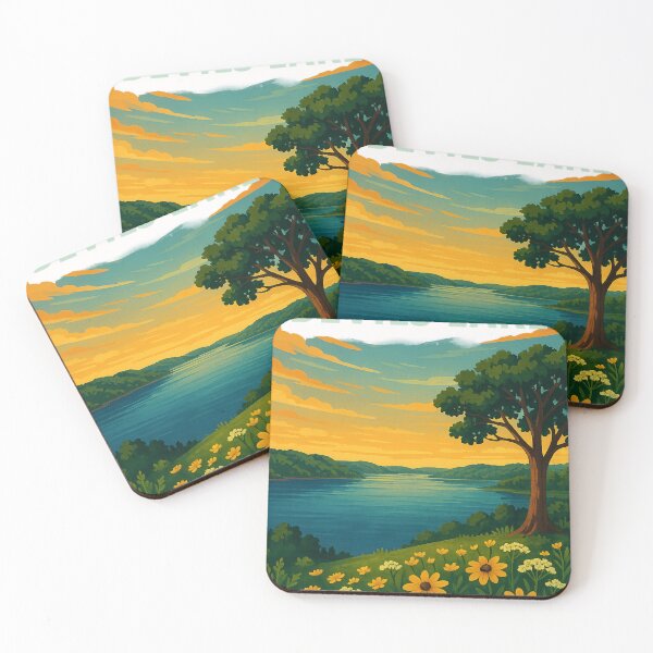 Item preview, Devils Lake North Dakota – Prairie Wildflowers by the Water designed and sold by Places On Earth.