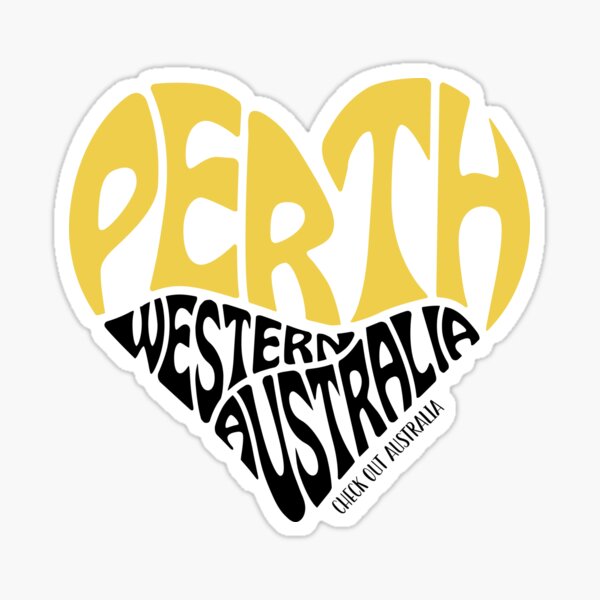 Item preview, Perth WA Heart art designed and sold by CheckOutAus.