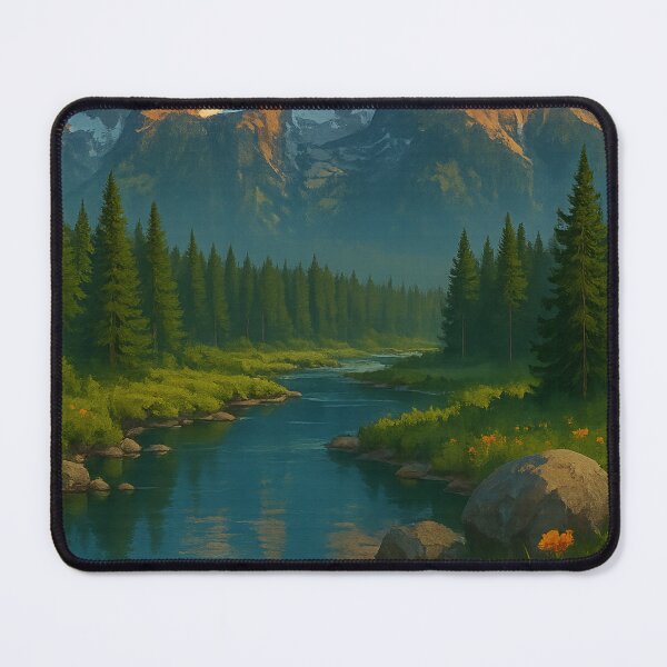 Item preview, Bridger–Teton National Forest – Alpine River and Mountain Peaks designed and sold by Aryabek.