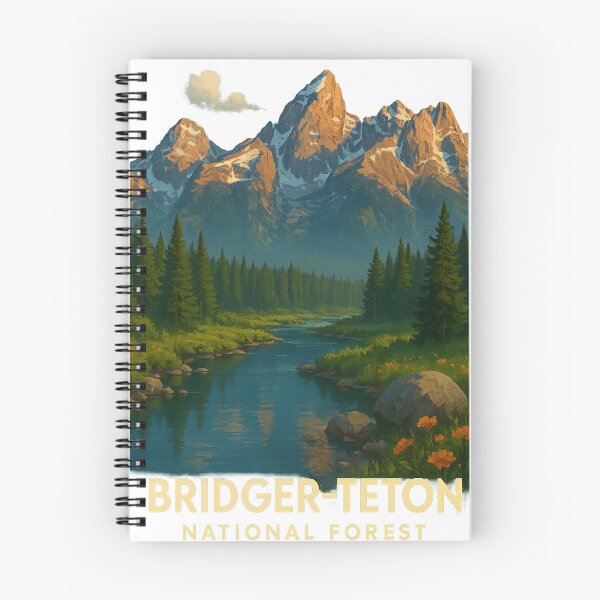 Item preview, Bridger–Teton National Forest – Alpine River and Mountain Peaks designed and sold by Aryabek.