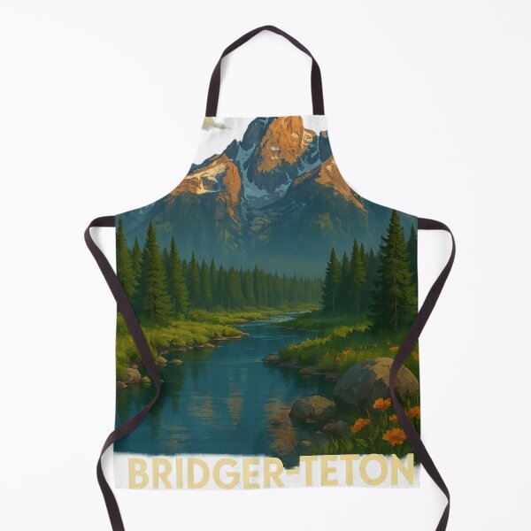 Item preview, Bridger–Teton National Forest – Alpine River and Mountain Peaks designed and sold by Aryabek.