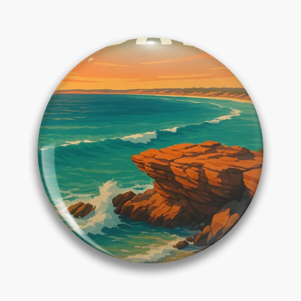 Item preview, Streaky Bay South Australia – Sunset over Rocky Shoreline designed and sold by Aryabek.