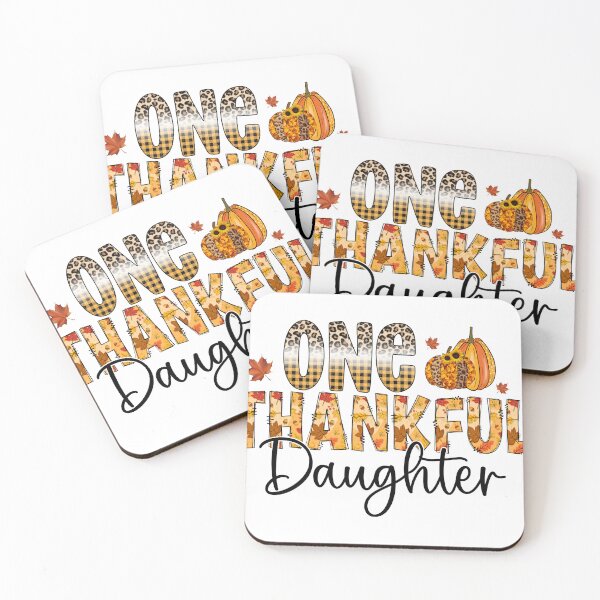 Item preview, One Thankful Daughter - Cute Fall Thanksgiving T-Shirt designed and sold by Insidemomschaos.