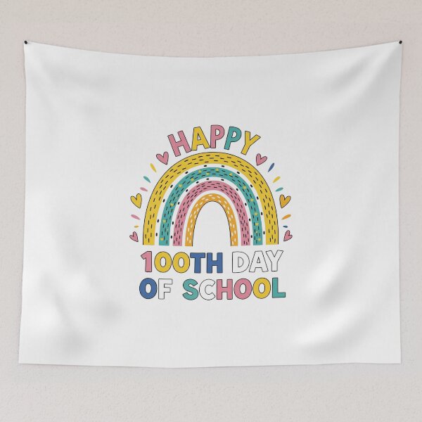 Item preview, Happy 100th Day of School Cute Rainbow Celebration for Kids designed and sold by Alex Songs.