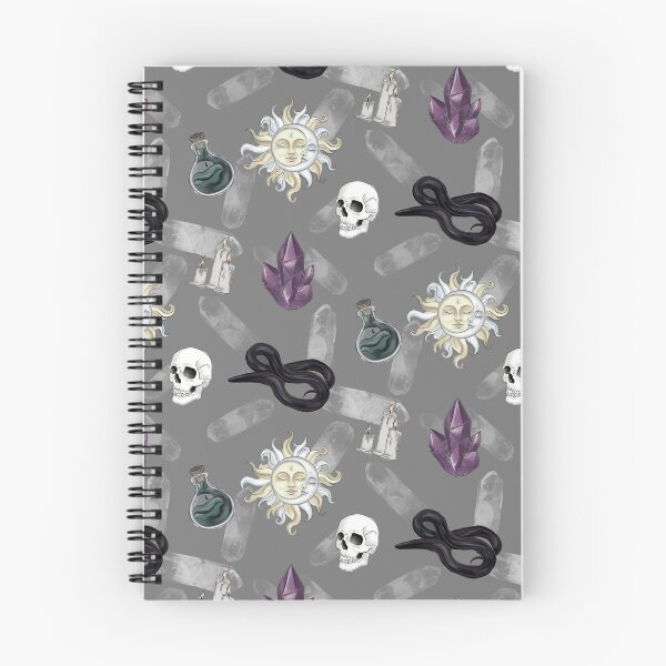 Item preview, Seamless Repeat Pattern Poison Crystal Snake Skull Sun Moon Witchy Candle designed and sold by imajine.